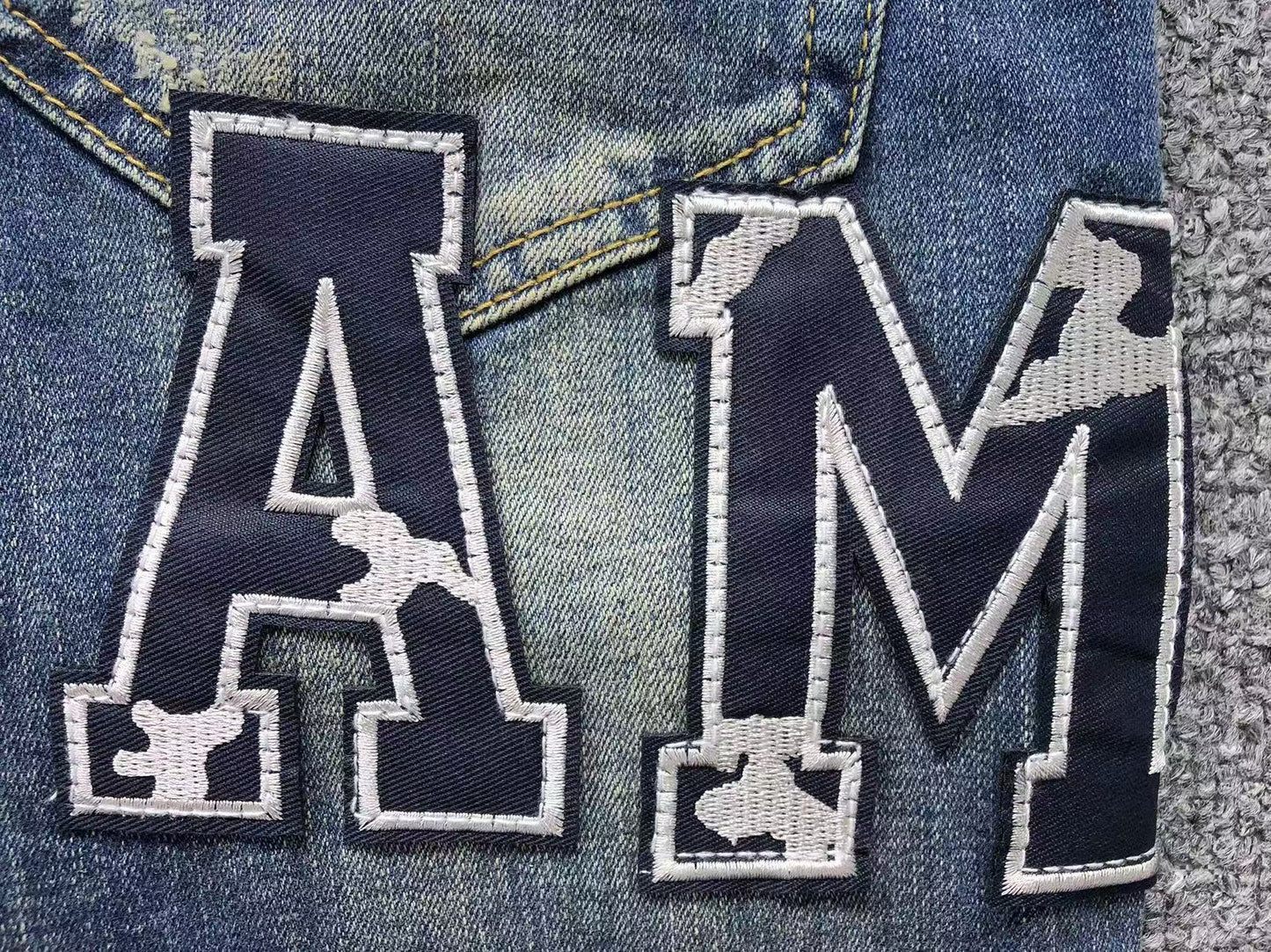 Calça AMIRI Vintage Logo Dark Denim