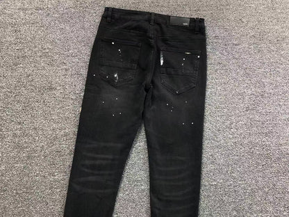 Calça AMIRI Patch Badge Black Denim