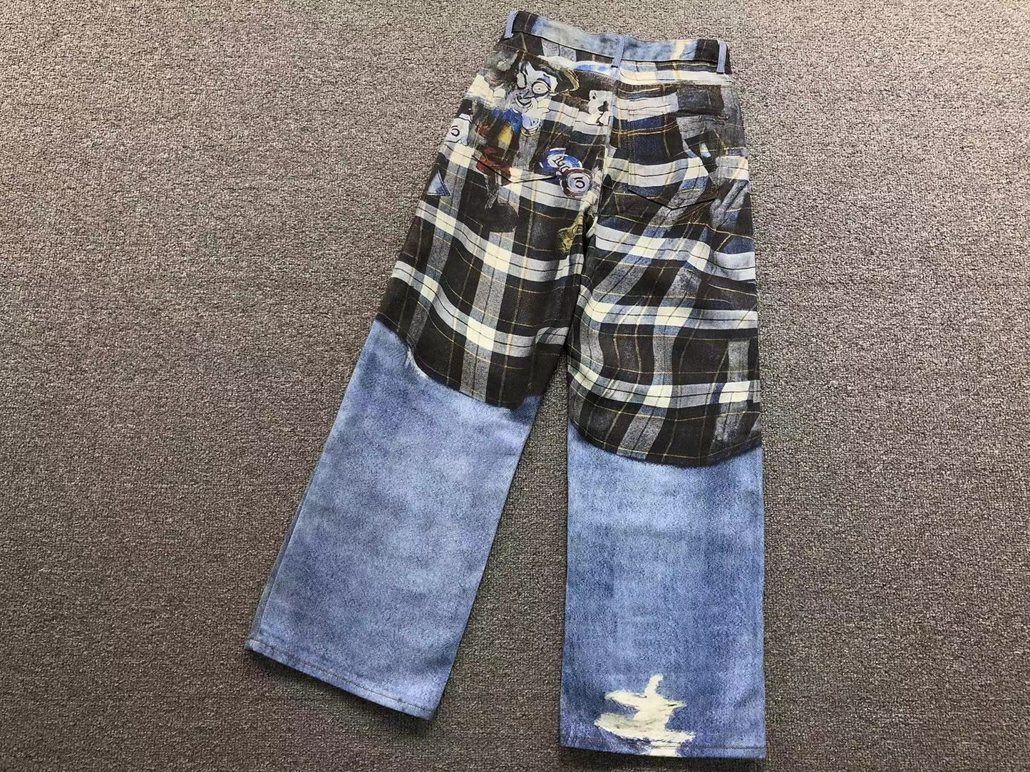 Calça Acne Studios Layered Flannel Denim