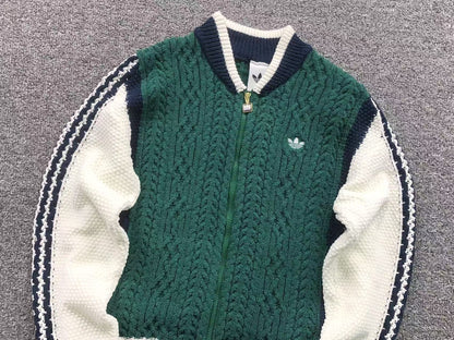 Jaqueta Adidas Cable Knit Zip Sweater