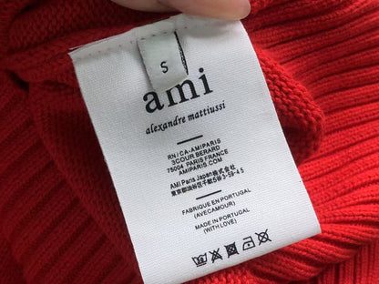 Suéter AMI Paris Heart Logo Vermelho