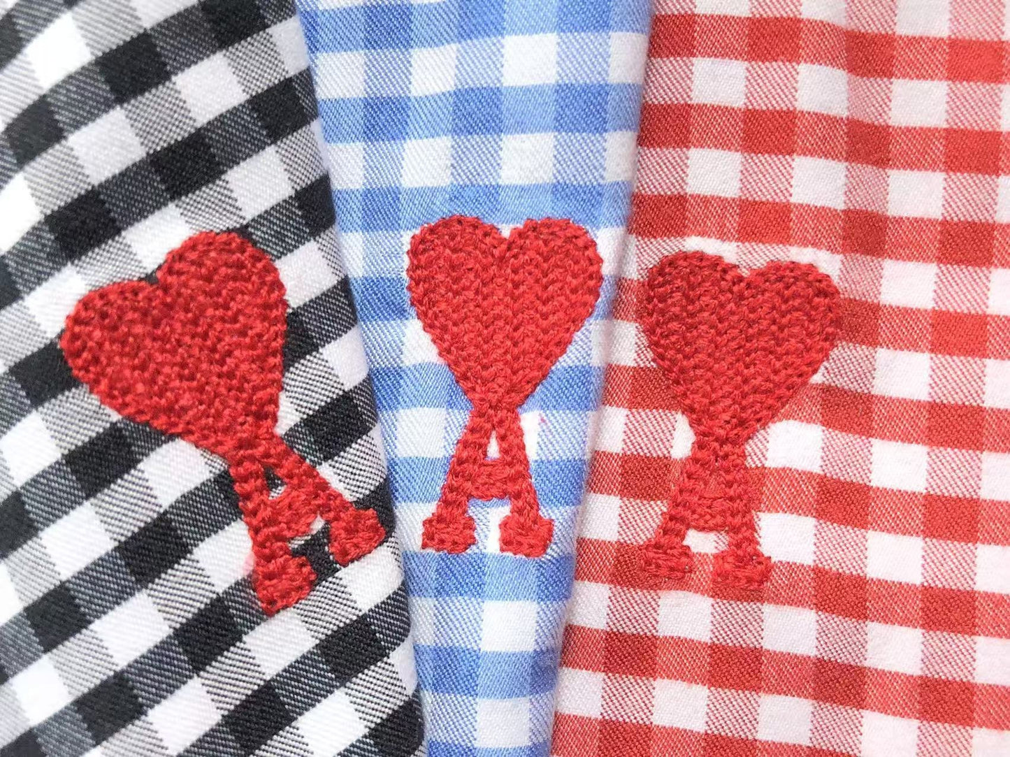 Camisa AMI Paris Gingham Mini Heart