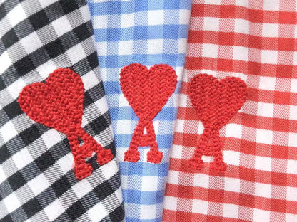 Camisa AMI Paris Gingham Mini Heart