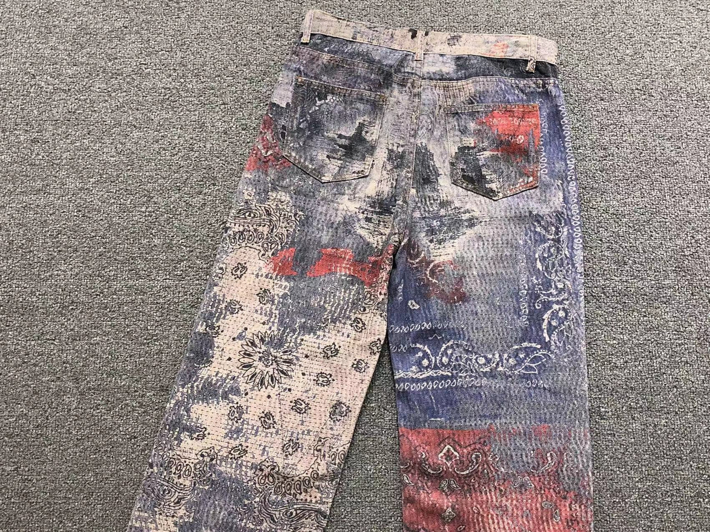 Calça Acne Studios Retro Paisley Denim