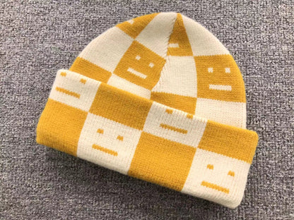 Touca Acne Studios Checkered Knit