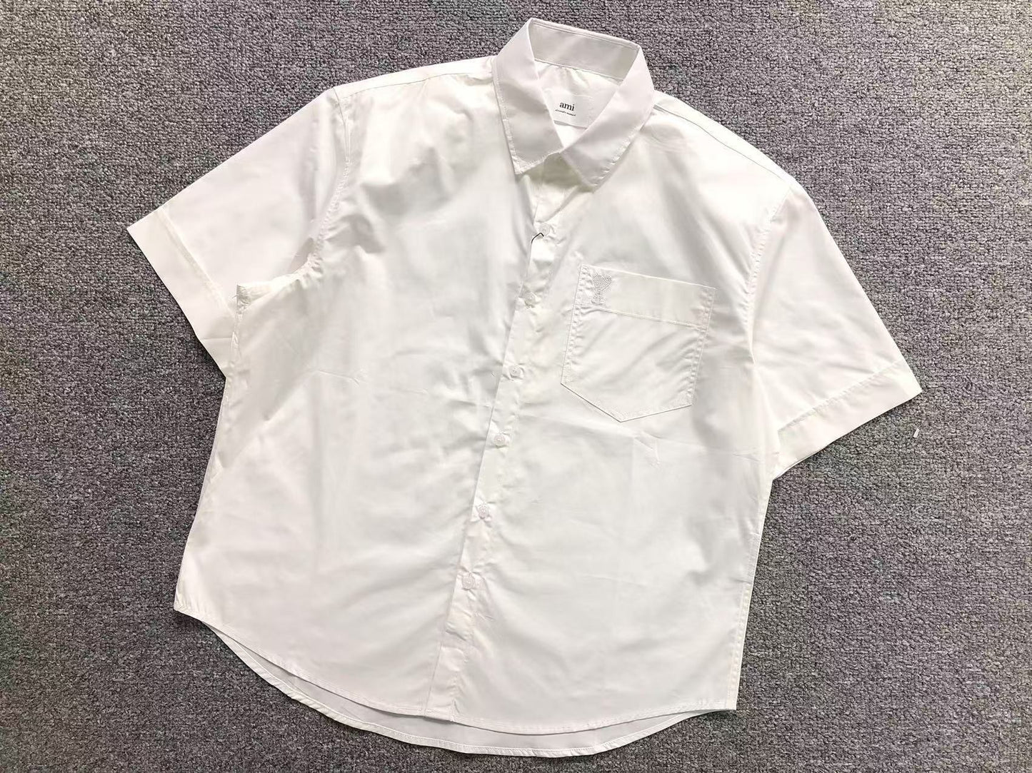 Camisa AMI Paris Heart Logo Pocket Shirt