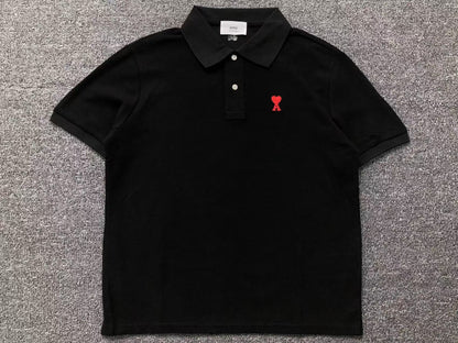Camisa Polo AMI Paris Mini Heart Logo Classic