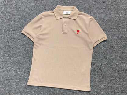 Camisa Polo AMI Paris Mini Heart Logo Classic
