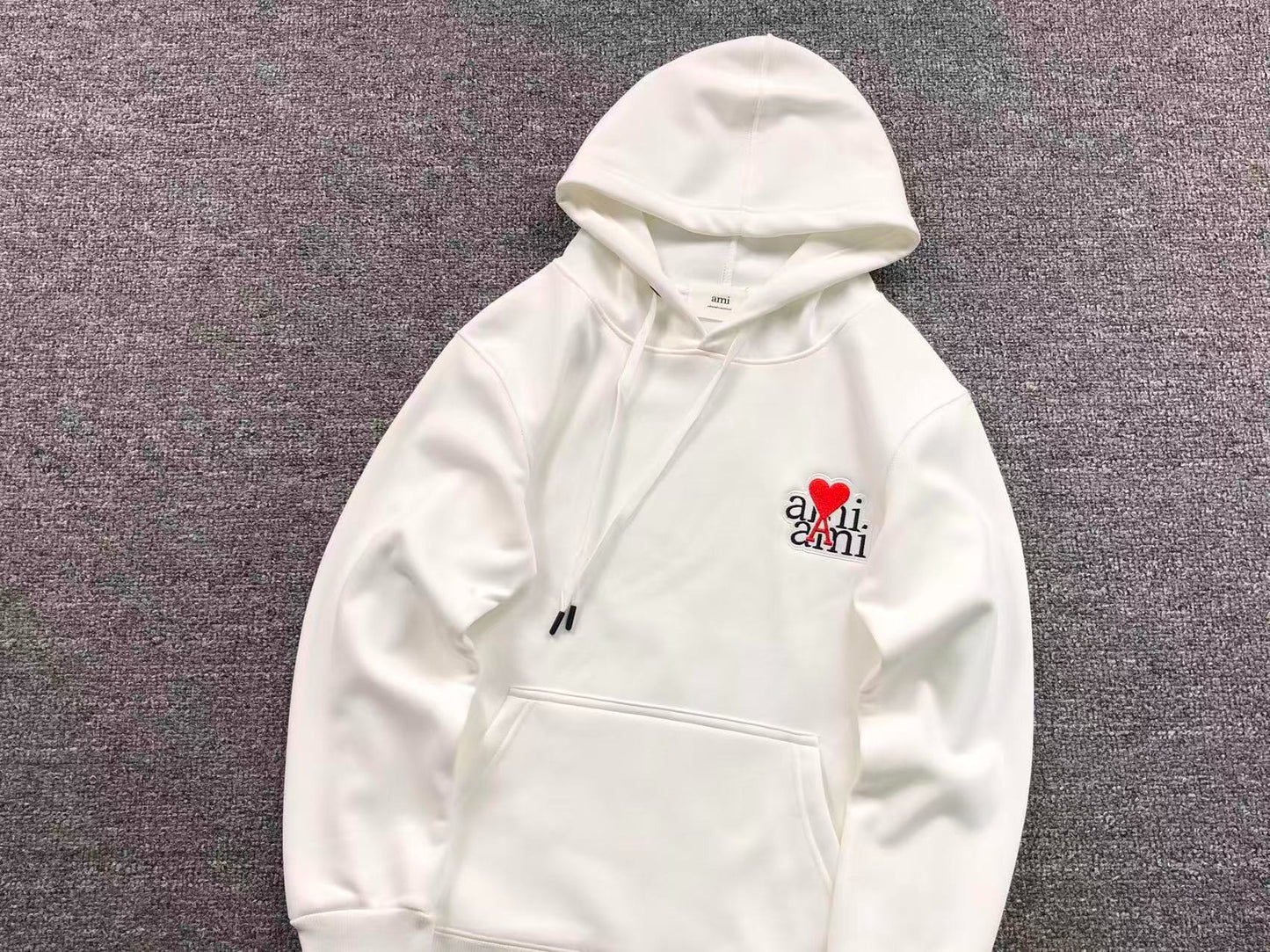 Moletom AMI Paris Ami de Cœur Script Logo Hoodie