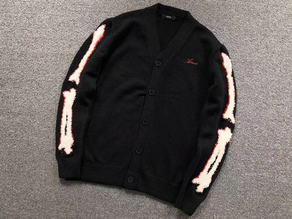 Suéter Cardigan AMIRI Sleeve Bone Signature