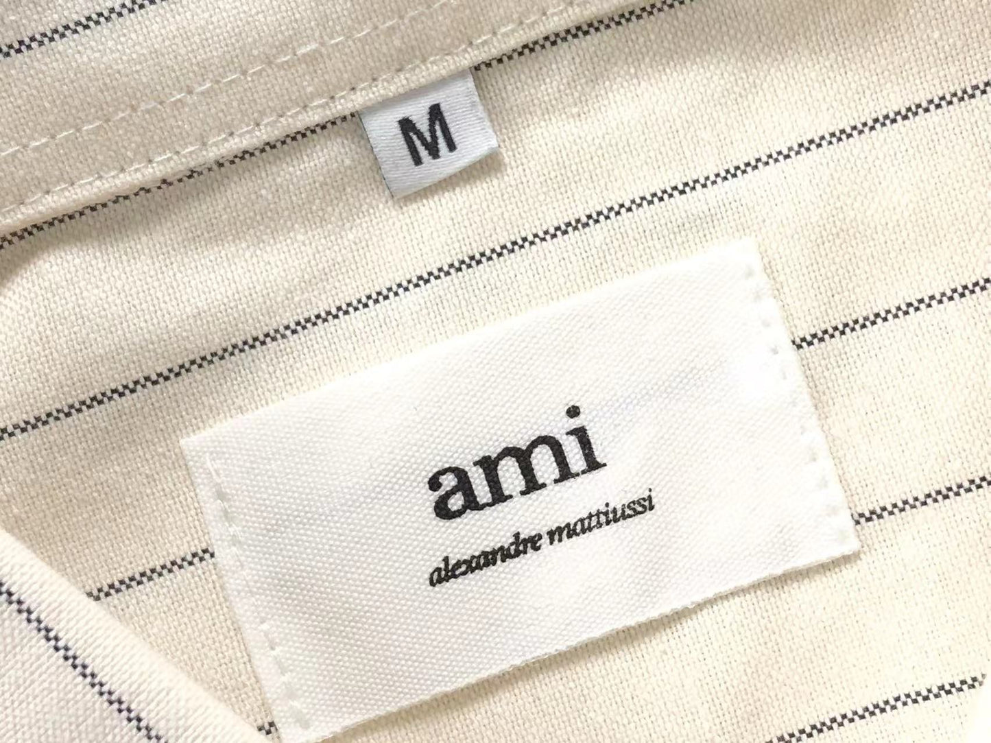 Camisa AMI Paris Striped Mini Heart Shirt