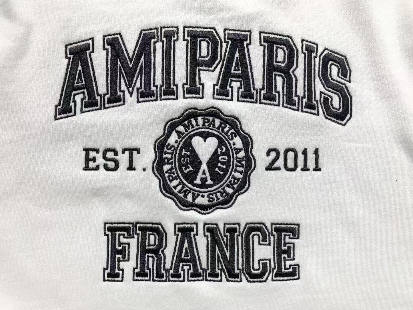 Moletom AMI Paris Logo Collegiate Crewneck