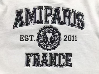 Moletom AMI Paris Logo Collegiate Crewneck