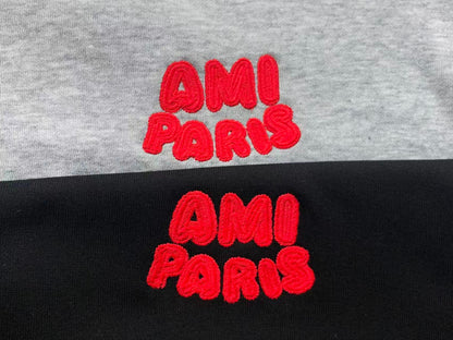Moletom AMI Paris com Zíper Logo Paris