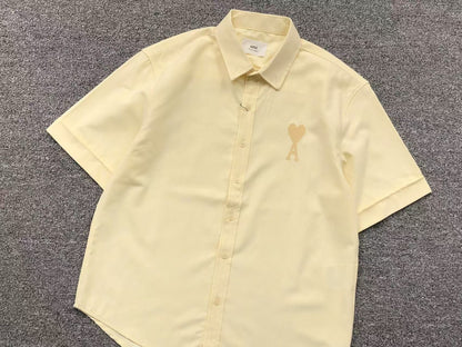 Camisa AMI Paris Tonal Big Heart Short Sleeve Shirt