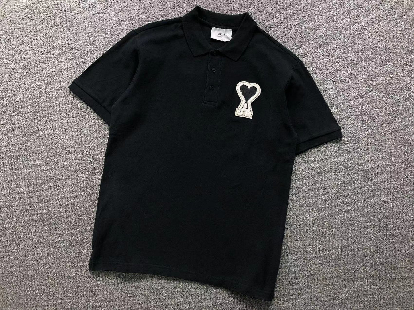 Camisa Polo AMI Paris Big Logo Patch