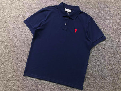Camisa Polo AMI Paris Heart Logo Classi