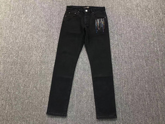 Calça AMIRI Paint Drip Light Wash