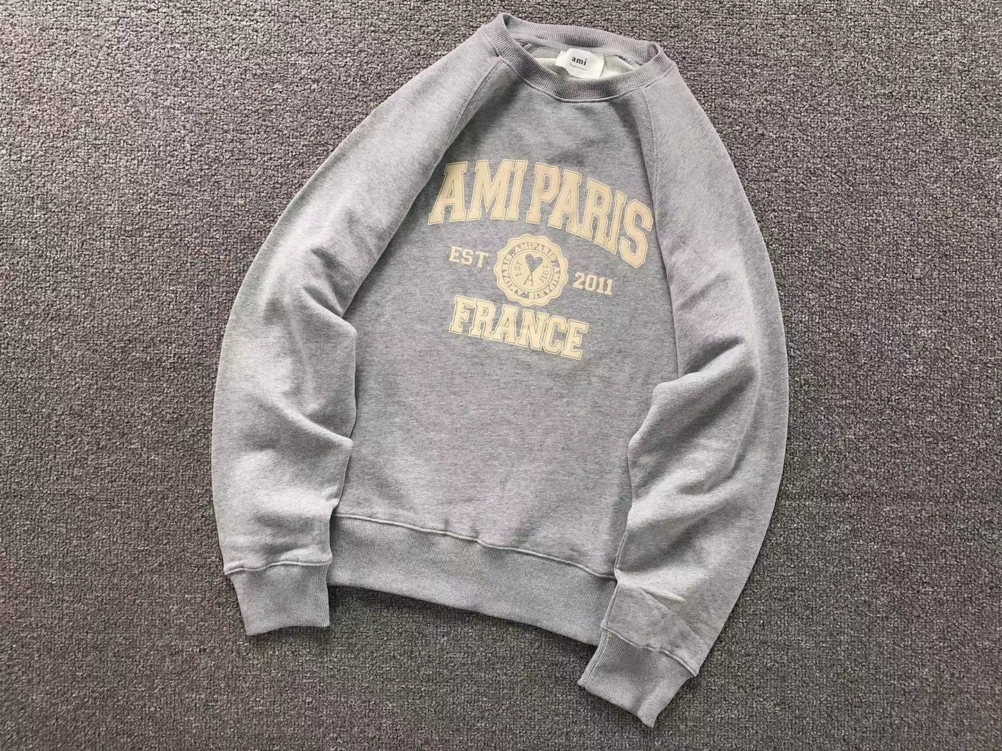 Moletom AMI Paris Varsity Logo Crewneck