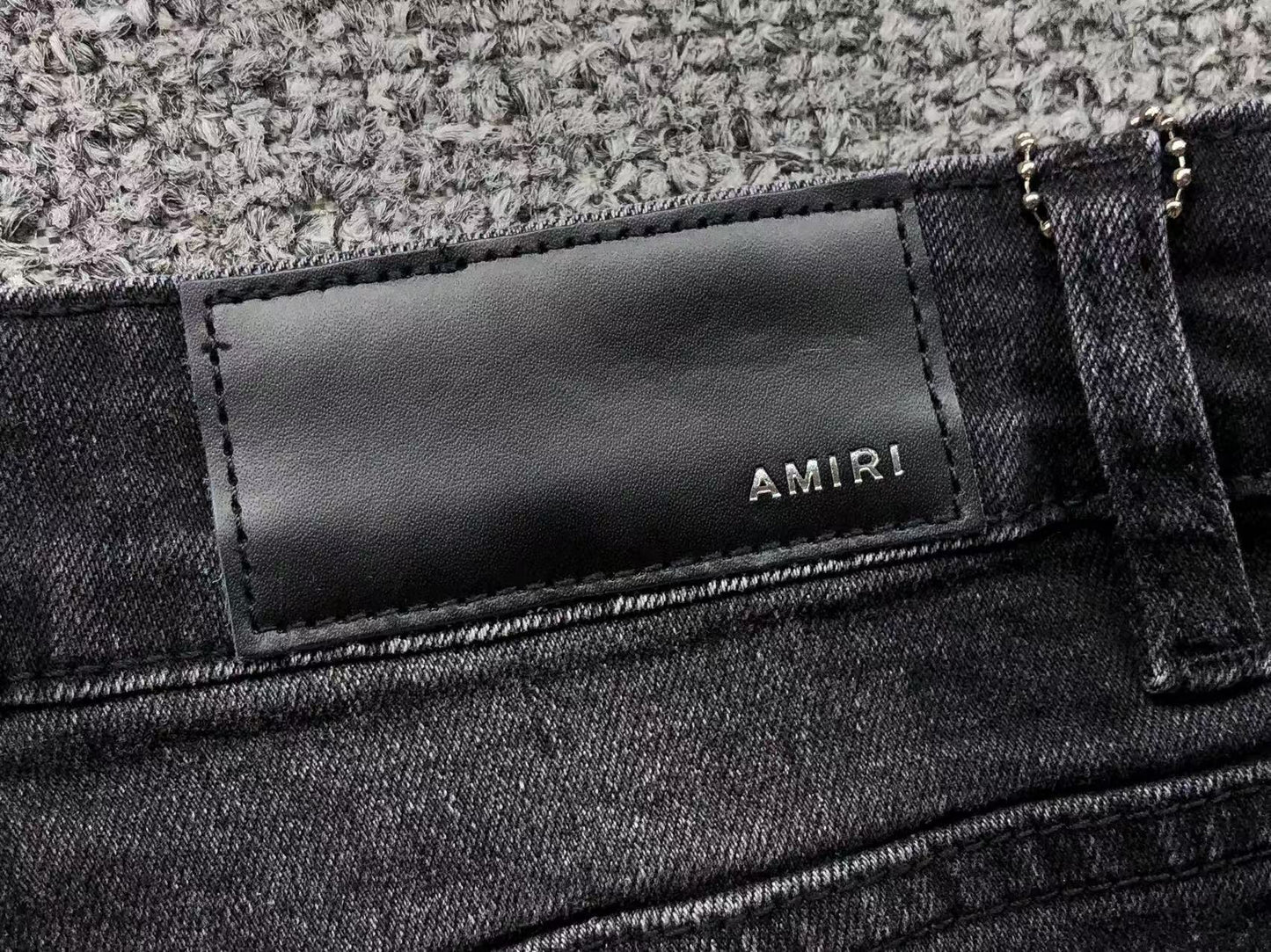 Calça AMIRI Star Logo Black Denim