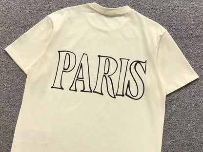 Camiseta AMI Paris Big Logo Oversized Cream