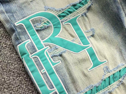 Calça AMIRI TR Ice Blue Distressed Denim