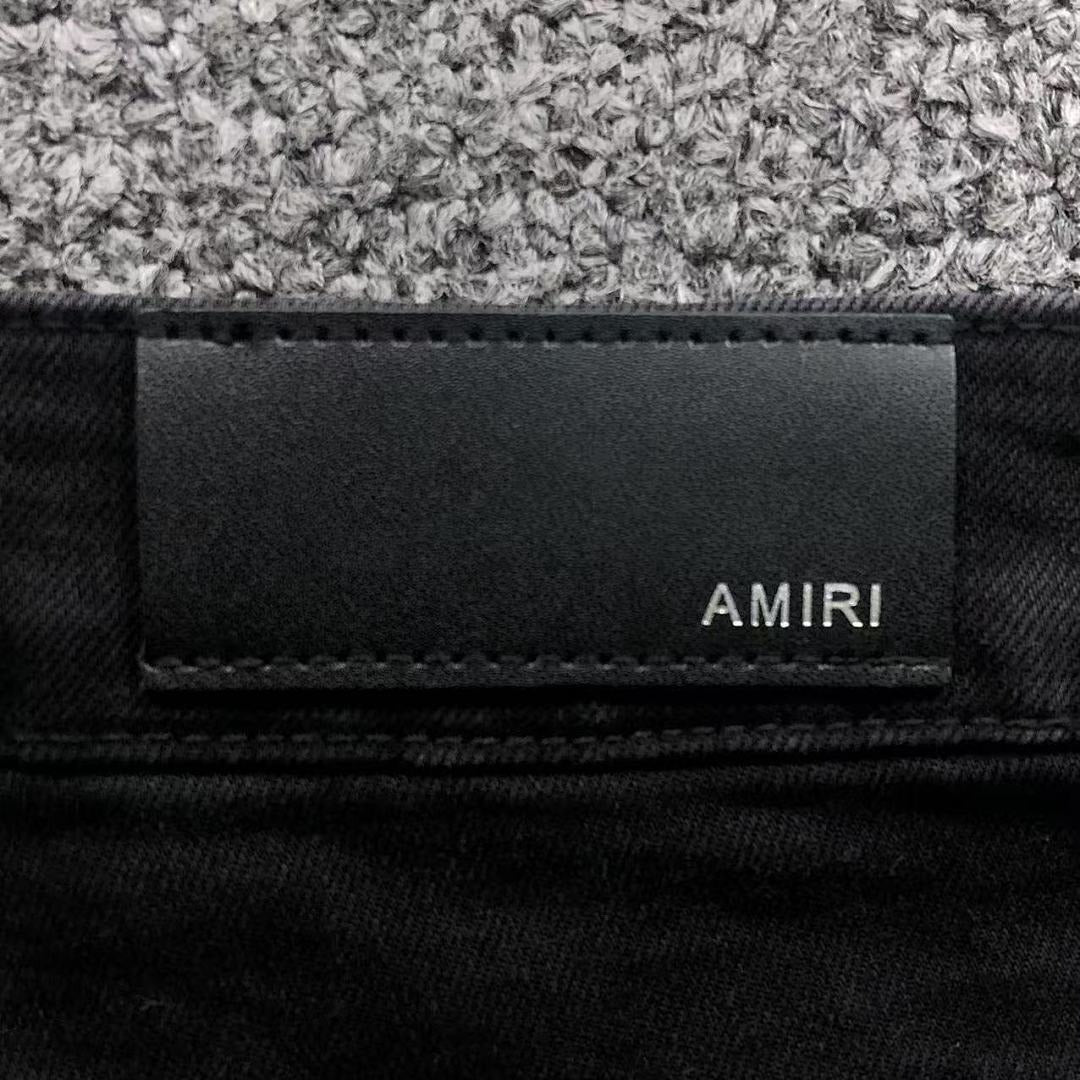 Calça AMIRI Patch Badge Black Denim