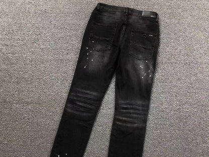 Calça AMIRI Heavy Destroyed Black Denim