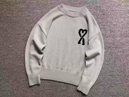 Suéter AMI Paris Logo Coração Essential