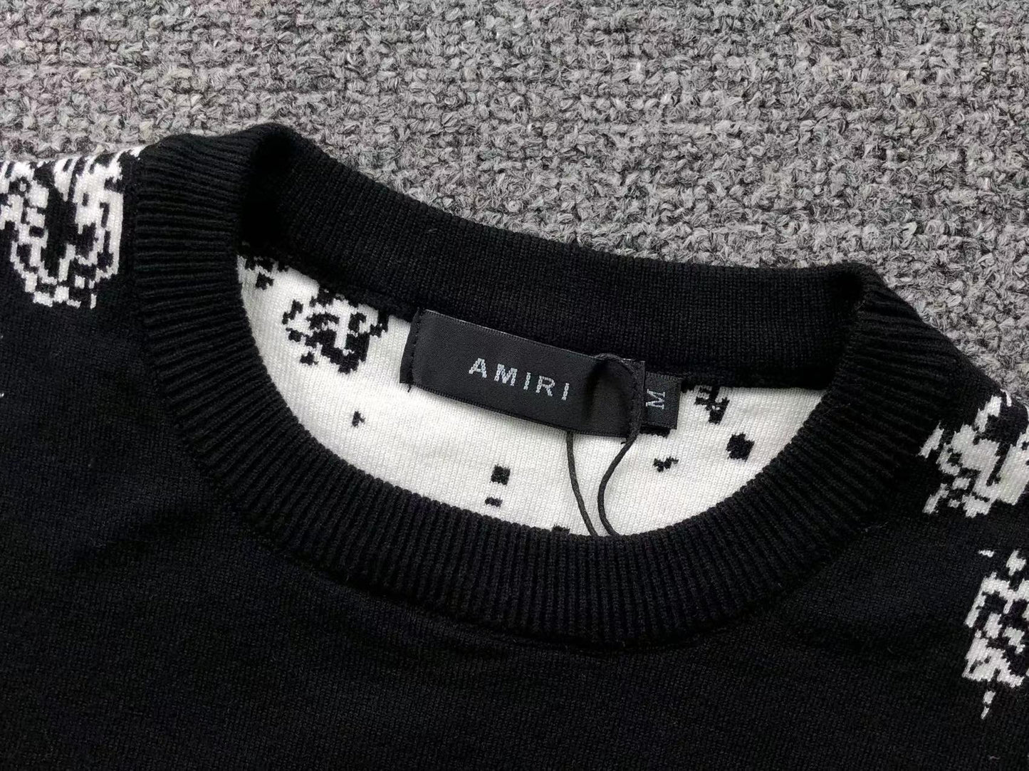 Suéter AMIRI Noir Bandana Fade