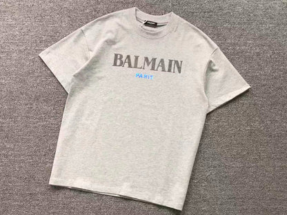 Camiseta Balmain Logo Paris Bordado