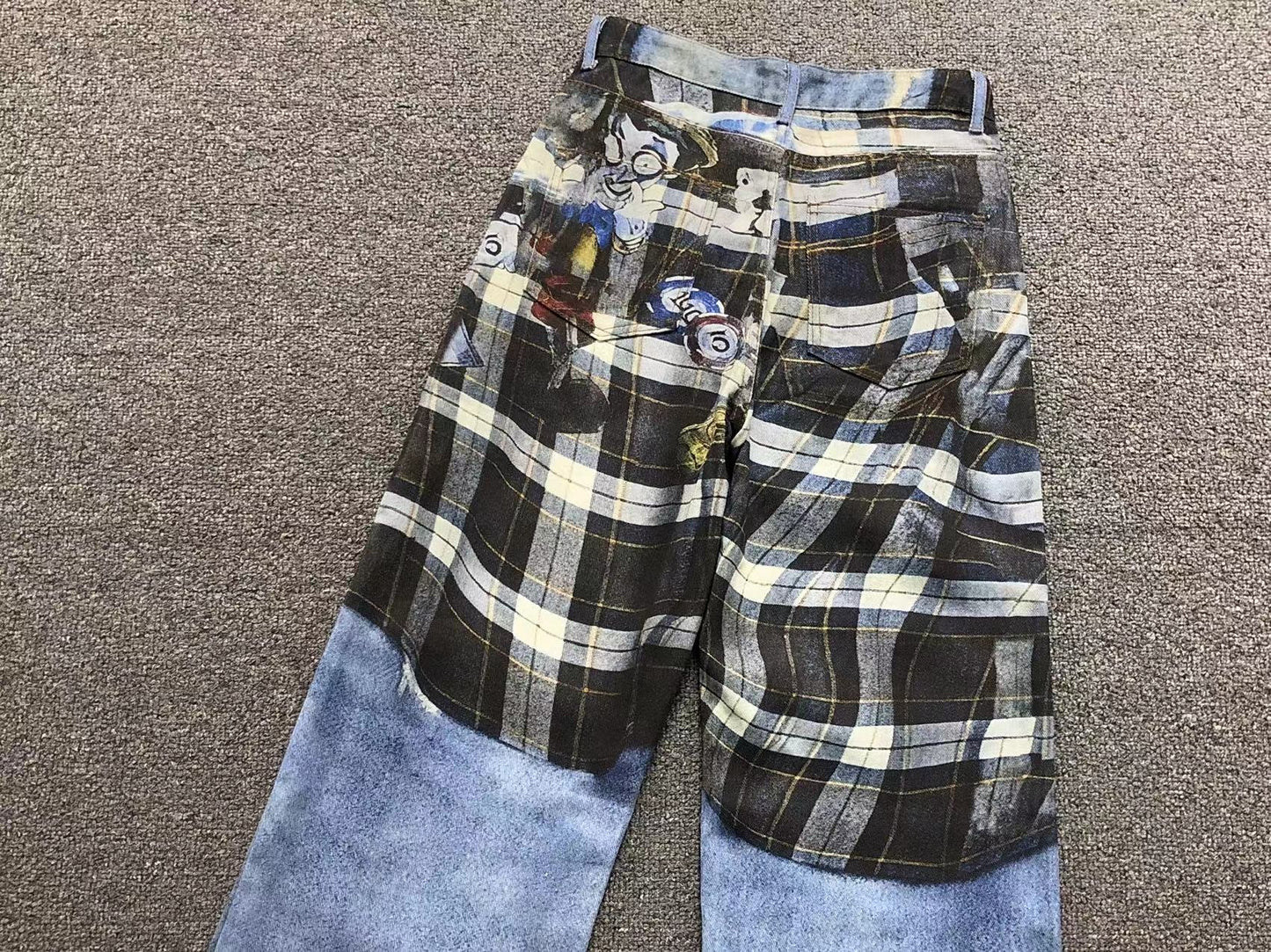 Calça Acne Studios Layered Flannel Denim