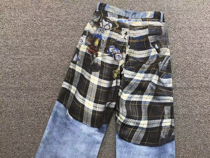Calça Acne Studios Layered Flannel Denim