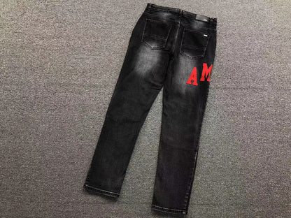 Calça AMIRI Signature Red Logo Jeans