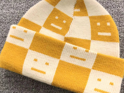 Touca Acne Studios Checkered Knit