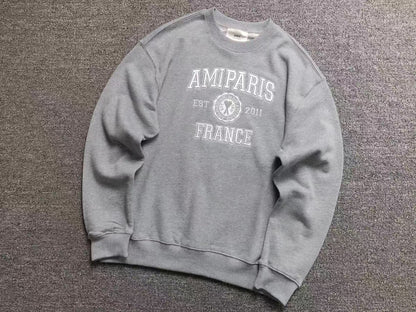 Moletom AMI Paris Logo Collegiate Crewneck