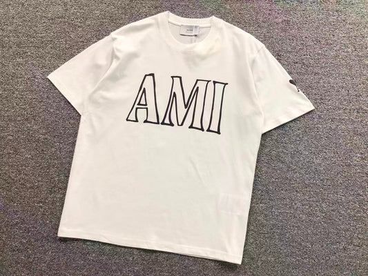 Camiseta AMI Paris Logo Typo Graphic