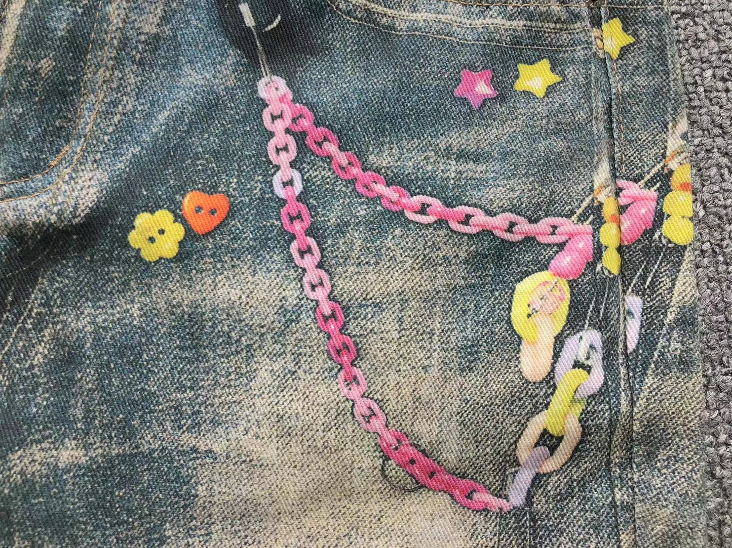 Calça Acne Studios Candy Chain Denim