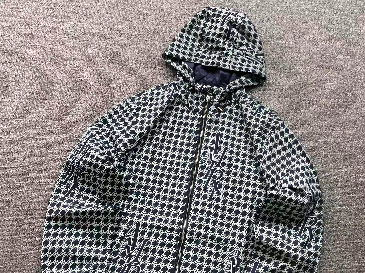 Jaqueta AMIRI Monogram Houndstooth Zip