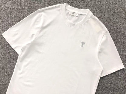 Camiseta AMI Paris Mini Heart Logo Contrast Tee