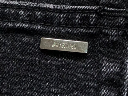 Calça AMIRI Black Paint Wash Denim