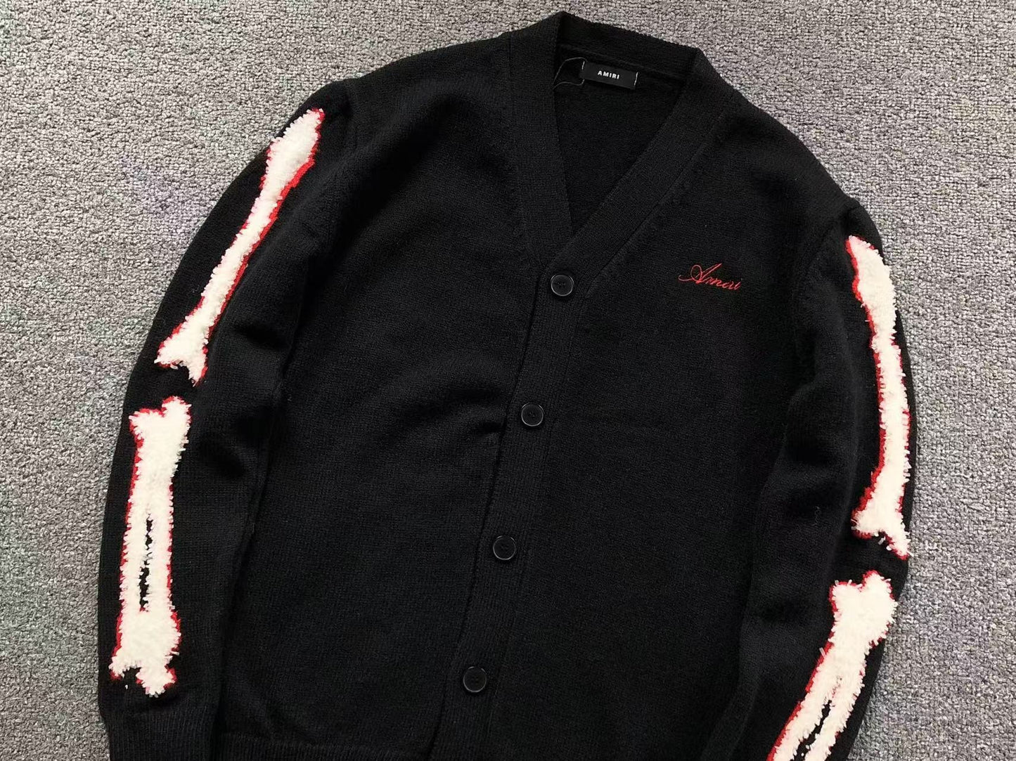 Suéter Cardigan AMIRI Sleeve Bone Signature