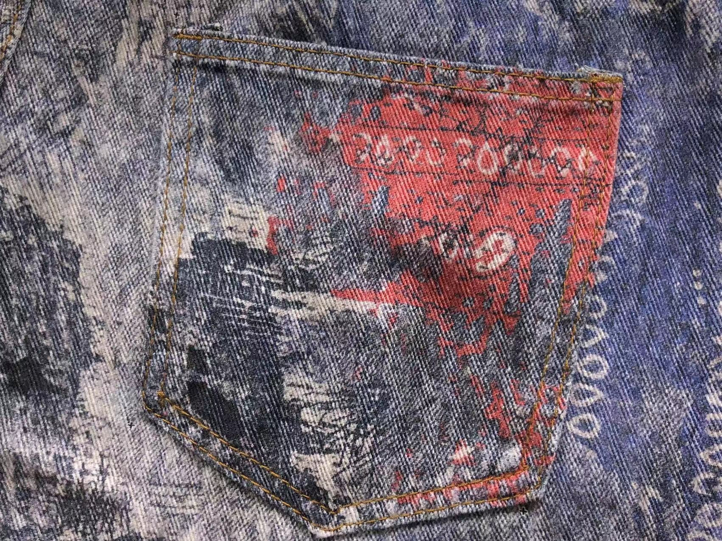 Calça Acne Studios Retro Paisley Denim