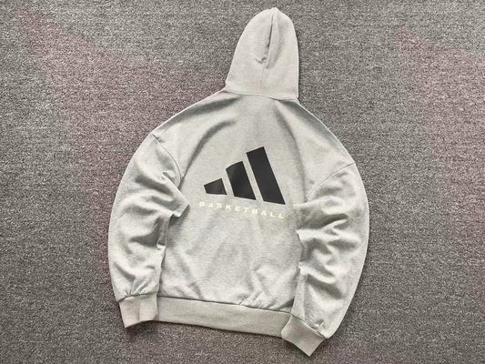 Moletom Adidas Basketball Back Logo Zip Hoodie
