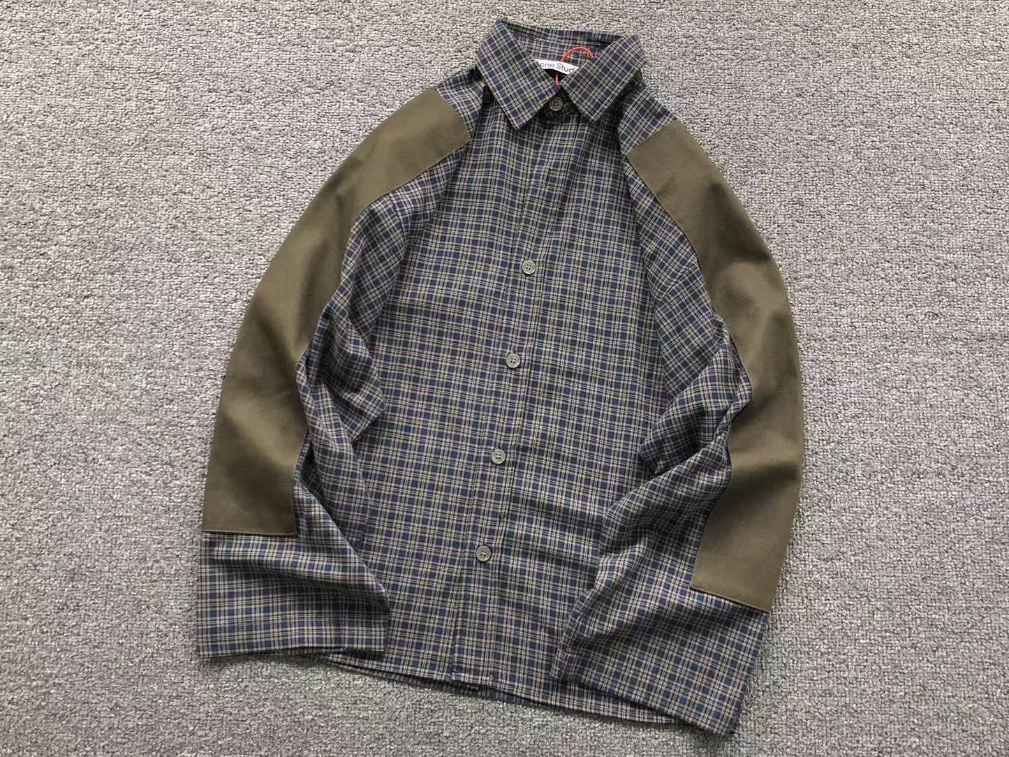 Camisa Acne Studios Plaid Panel Design
