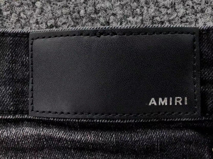 Calça AMIRI Hollywood Black Destroyed Denim
