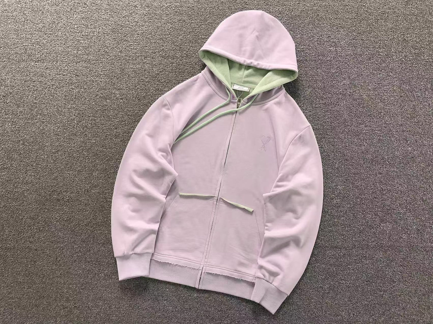 Moletom AMI Paris Ami de Cœur Contrast Zip Hoodie