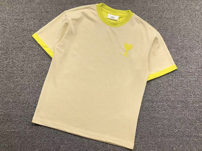 Camiseta AMI Paris Contrast Heart Ringer