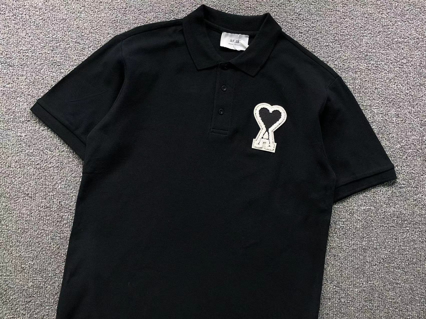 Camisa Polo AMI Paris Big Logo Patch