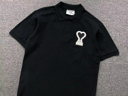 Camisa Polo AMI Paris Big Logo Patch